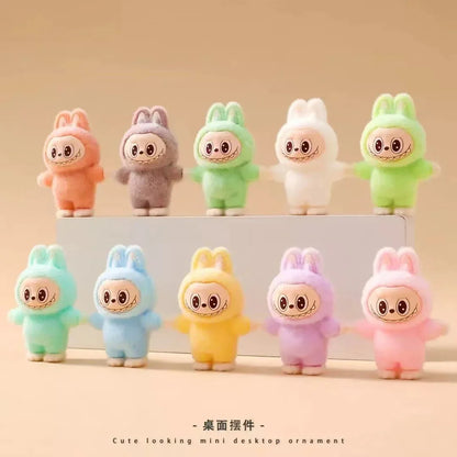 Flocking Sitting Rab Cloth Doll Pendant Moe Grain Random Delivery (No Holes)