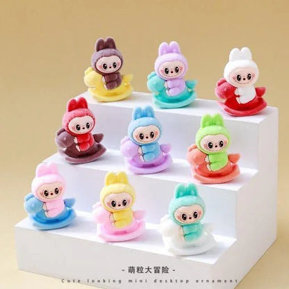 Flocking Sitting Rab Cloth Doll Pendant Moe Grain Random Delivery (No Holes)
