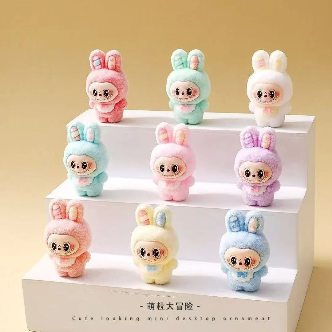 Flocking Sitting Rab Cloth Doll Pendant Moe Grain Random Delivery (No Holes)