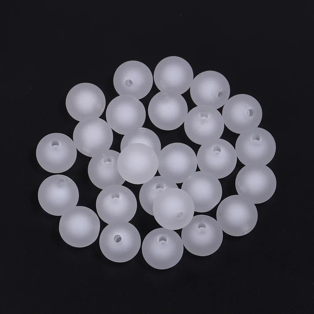 16mm Frosted Beads Acrylic Beads Beads Straight Hole Design | Acrylic Bead for DIY Bracelet Keychain Jewelry Making