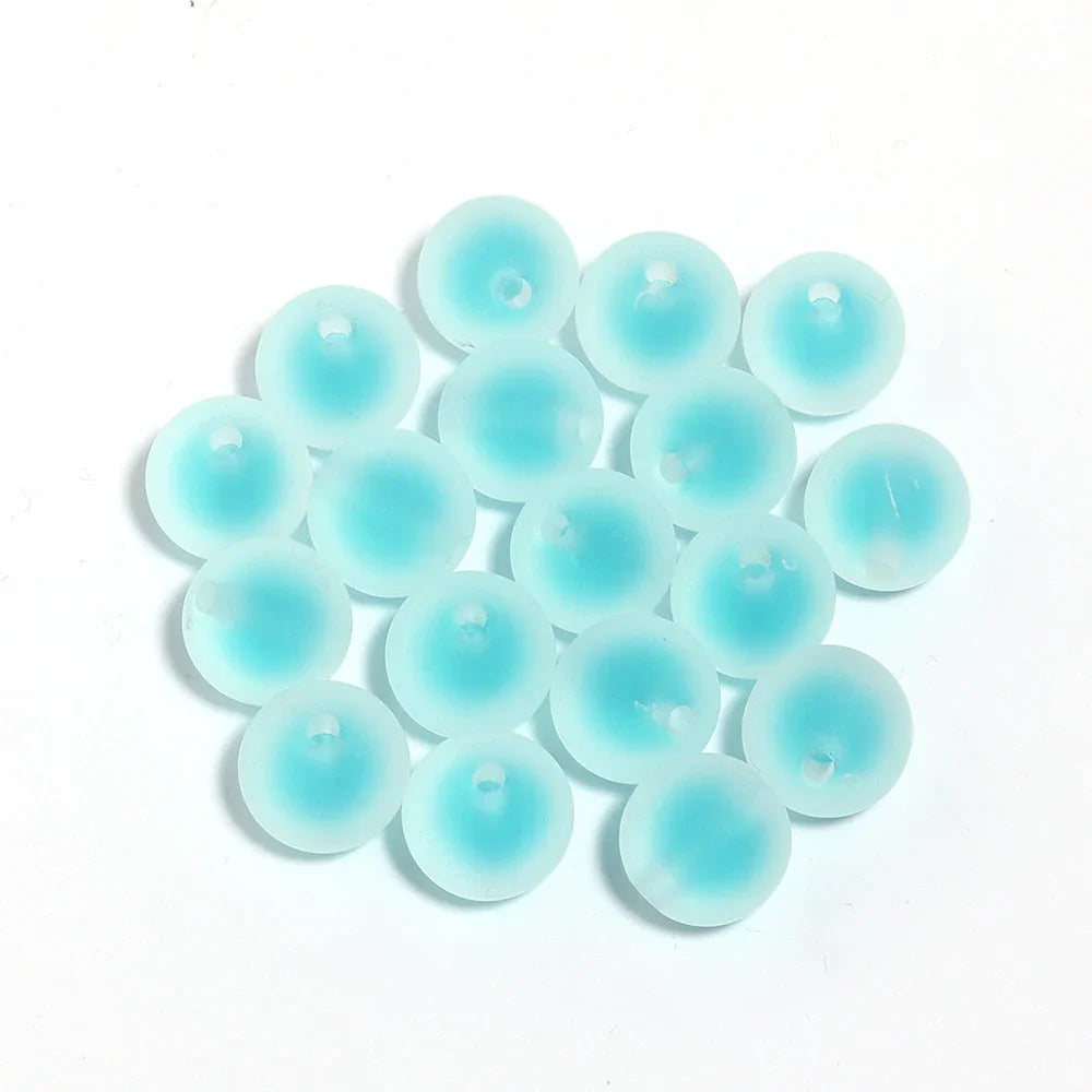 16mm Frosted Beads Acrylic Beads Beads Straight Hole Design | Acrylic Bead for DIY Bracelet Keychain Jewelry Making