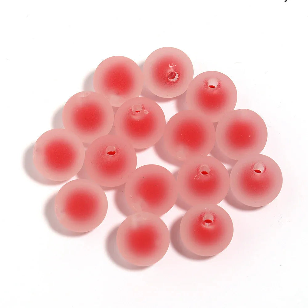16mm Frosted Beads Acrylic Beads Beads Straight Hole Design | Acrylic Bead for DIY Bracelet Keychain Jewelry Making