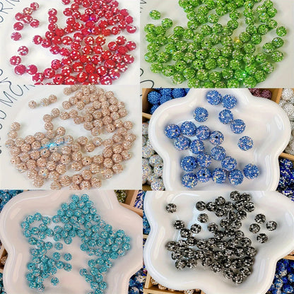 10MM Dense Drill Colorful Ggypsii Clay Beads Straight Hole Spacer Beads