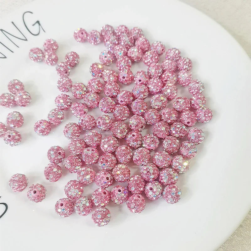10MM Dense Drill Colorful Ggypsii Clay Beads Straight Hole Spacer Beads