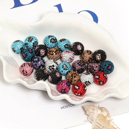 16mm Soft Clay Colored Full Drill Ball Straight Hole Beads