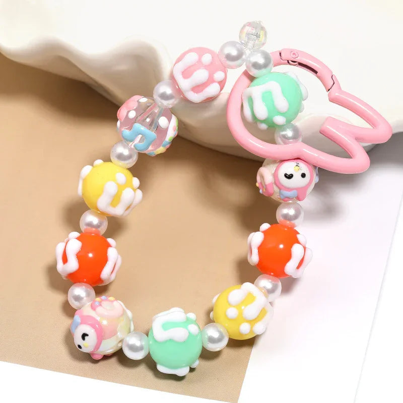18mm M & M Acrylic Hand Painted Beads Color Straight Hole Round | Acrylic Bead for DIY Bracelet Keychain Jewelry Making