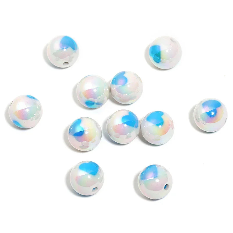 16mm Love UV Printing Acrylic Beads (monochrome 100pcs) | DIY Sports Fan Bracelet & Keychain Craft Bead