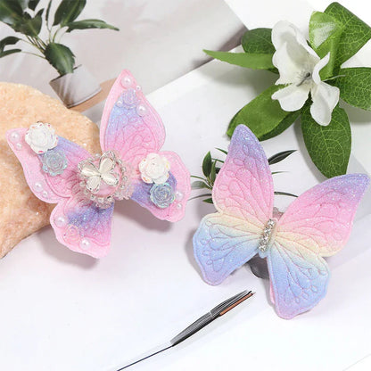Resin Butterfly Beaded Macaron Color Acrylic DIY Beaded Pen Accessories
