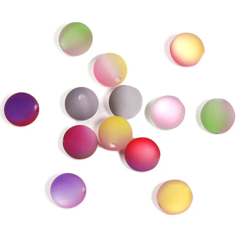 16MM Acrylic Clear Frosted Cat Eye Beads