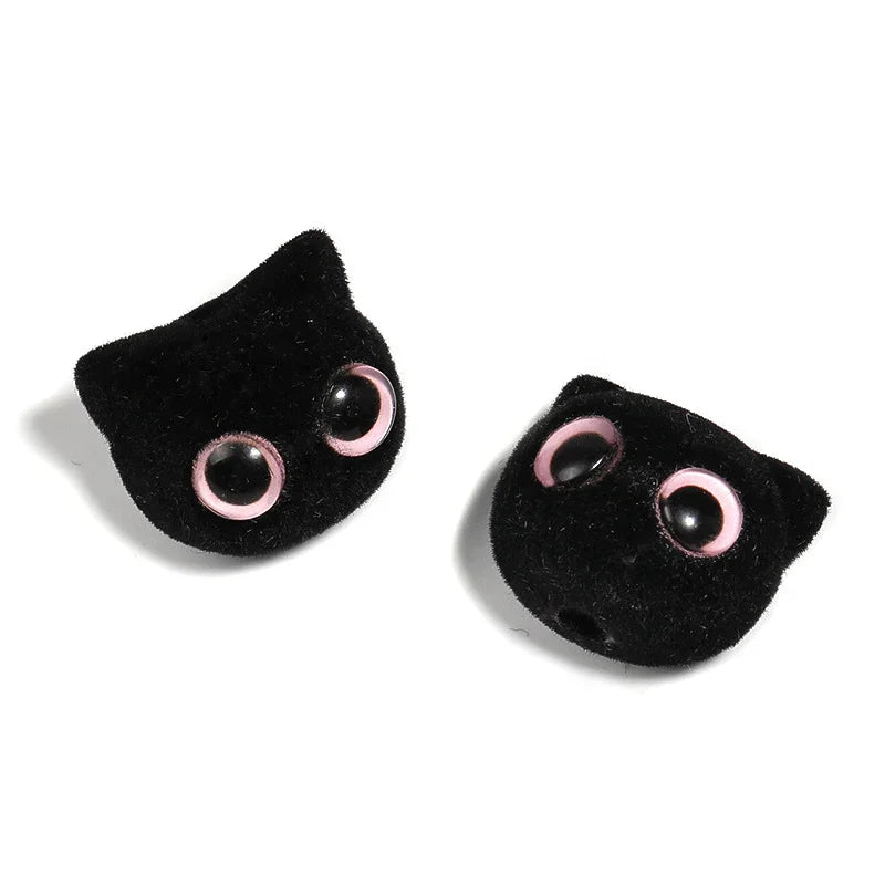 Flocking Cartoon Cat Eyes Big Eyes Kitten Acrylic Beads