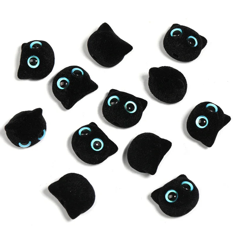 Flocking Cartoon Cat Eyes Big Eyes Kitten Acrylic Beads
