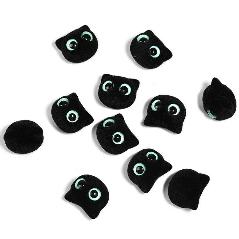 Flocking Cartoon Cat Eyes Big Eyes Kitten Acrylic Beads