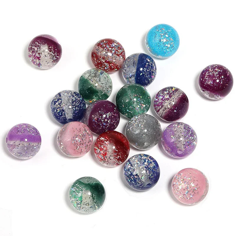 16MM-20MM Acrylic Fine Shiny Round Beads Transparent Double Crystal | Acrylic Bead for DIY Bracelet Keychain Jewelry Making