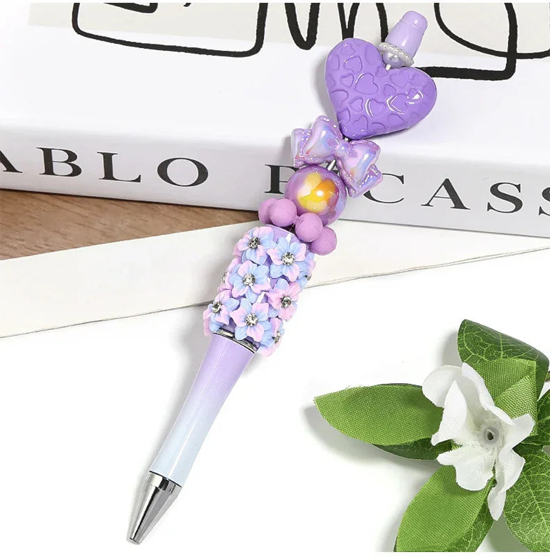 Macaroon Candy Color Round Beads Colorful Flower Beads