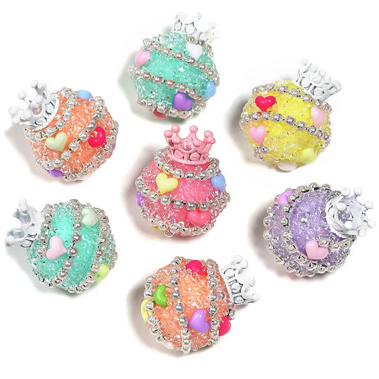 19MM Crown Sugar Beads Drill Ball Straight Hole Beads