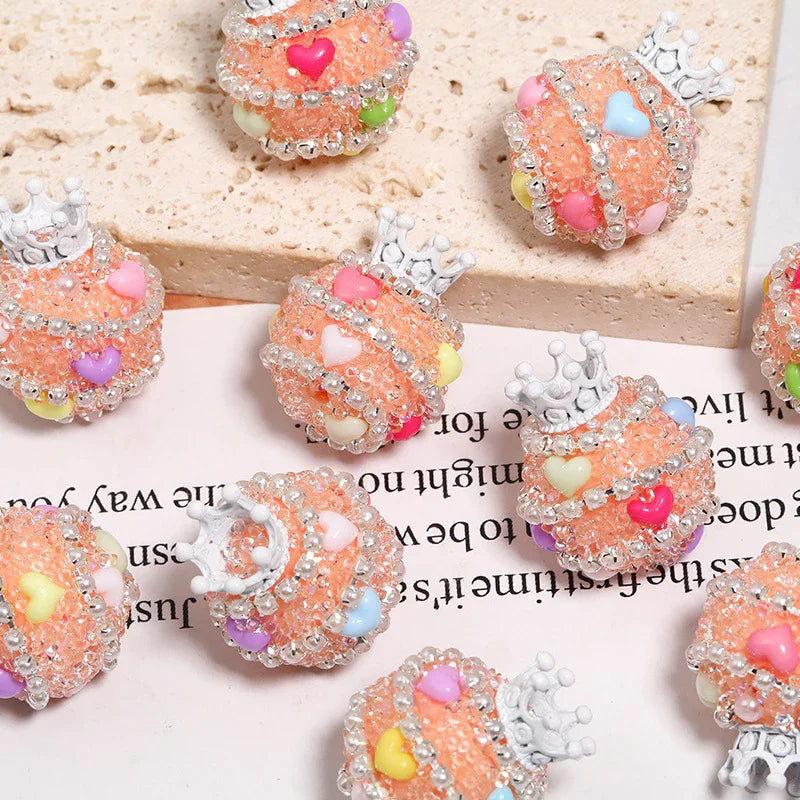 19MM Crown Sugar Beads Drill Ball Straight Hole Beads