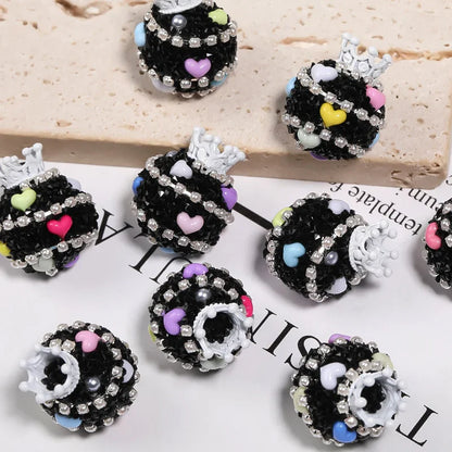 19MM Crown Sugar Beads Drill Ball Straight Hole Beads