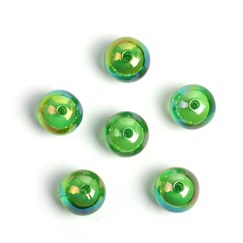 16mm Jelly Crack Beads Burst Straight Hole Round Beads Acrylic | Acrylic Bead for DIY Bracelet Keychain Jewelry Making