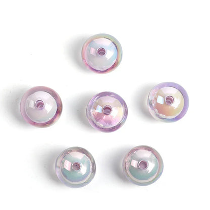 16mm Jelly Crack Beads Burst Straight Hole Round Beads Acrylic Floral Beads