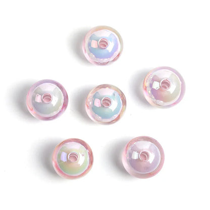 16mm Jelly Crack Beads Burst Straight Hole Round Beads Acrylic Floral Beads