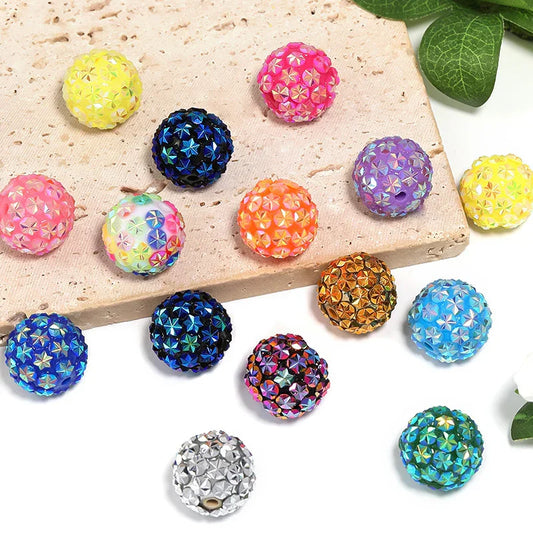 Resin Diamond Snowflake Acrylic Beads Loose Beads (random Color Mixing)
