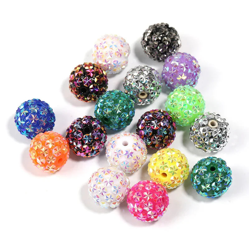 Resin Diamond Snowflake Acrylic Beads Loose Beads (random Color Mixing)