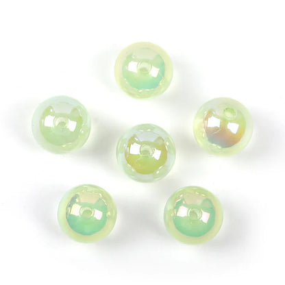 16mm Acrylic Through Hole Jelly Transparent Round Beads
