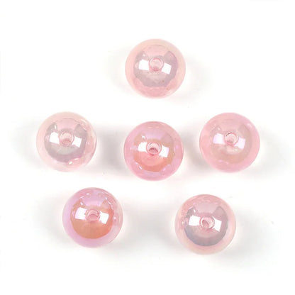 16mm Acrylic Through Hole Jelly Transparent Round Beads