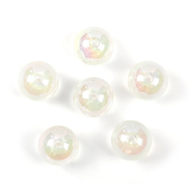 16mm Acrylic Through Hole Jelly Transparent Round Beads