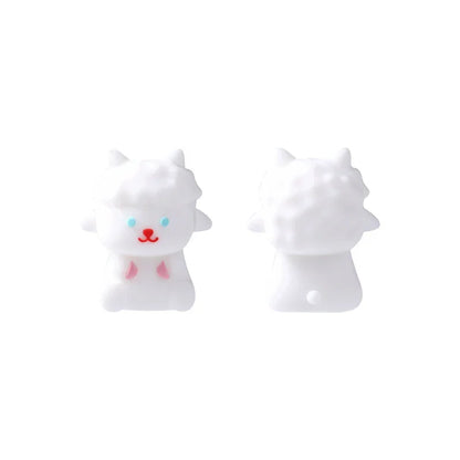 Cute 3D Cartoon Frog Silicone Beads Loose Beads Beaded