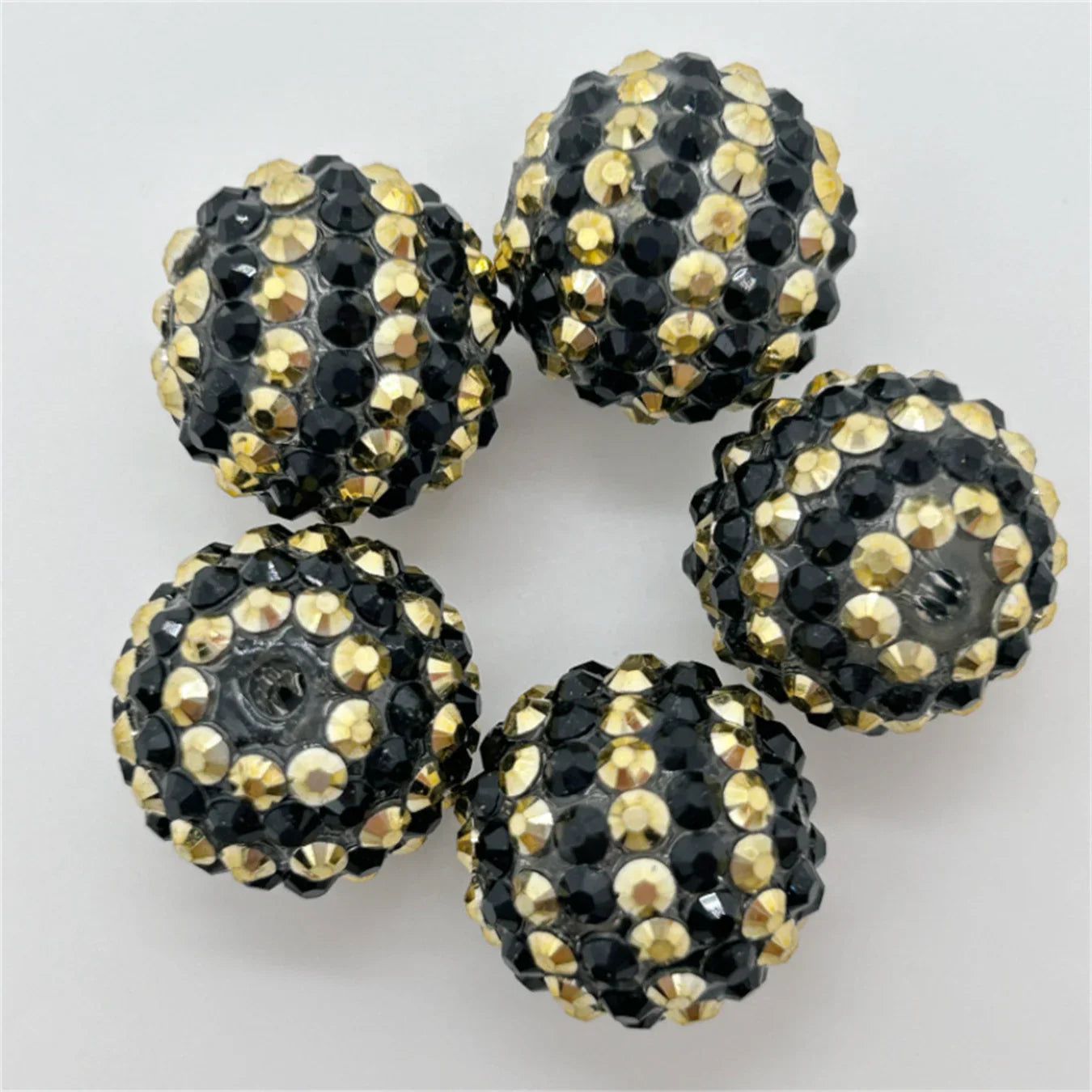20MM Resin Striped Drill Ball with Large Hole Beads