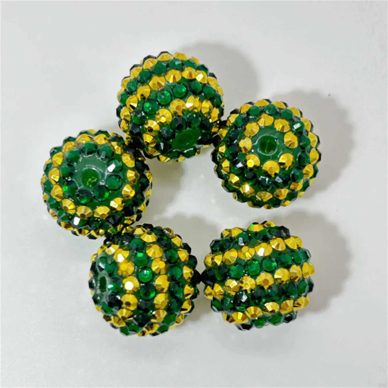 20MM Resin Striped Drill Ball with Large Hole Beads