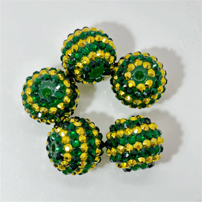 20MM Resin Striped Drill Ball with Large Hole Beads