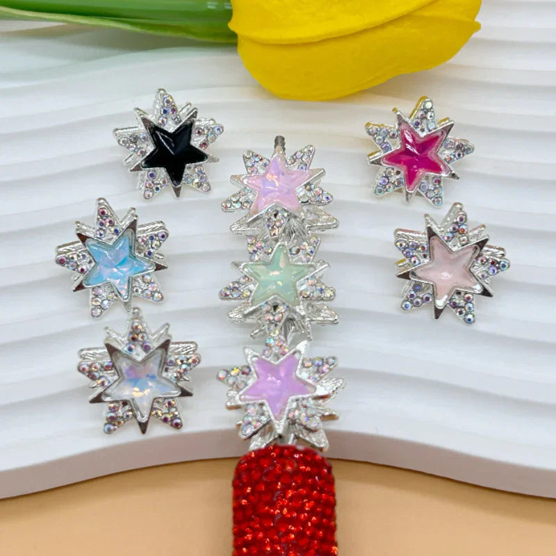 Hollow Double-sided Five-pointed Star Alloy Crystal Diamond Ball