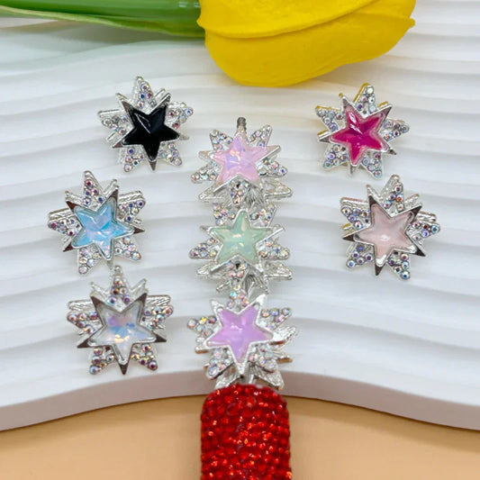 Hollow Double-sided Five-pointed Star Alloy Crystal Diamond Ball