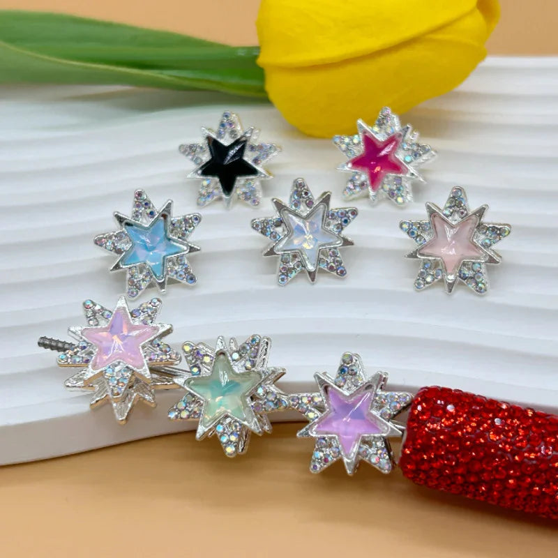 Hollow Double-sided Five-pointed Star Alloy Crystal Diamond Ball