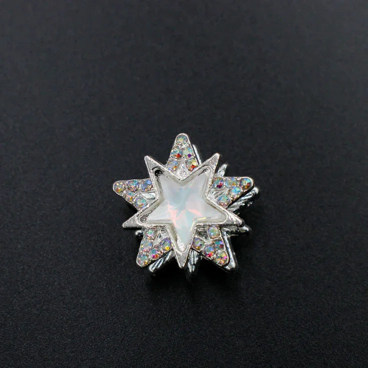 Hollow Double-sided Five-pointed Star Alloy Crystal Diamond Ball