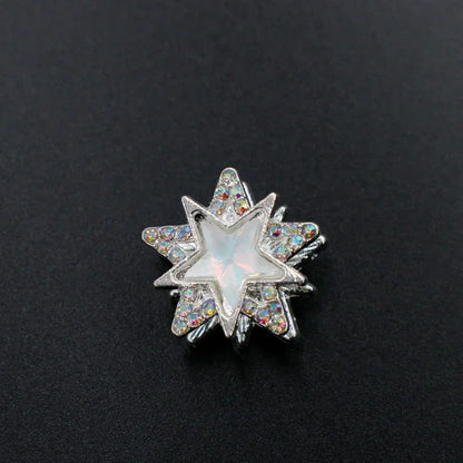Hollow Double-sided Five-pointed Star Alloy Crystal Diamond Ball