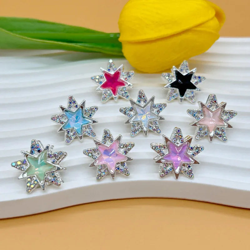 Hollow Double-sided Five-pointed Star Alloy Crystal Diamond Ball