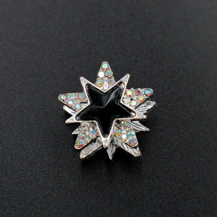 Hollow Double-sided Five-pointed Star Alloy Crystal Diamond Ball