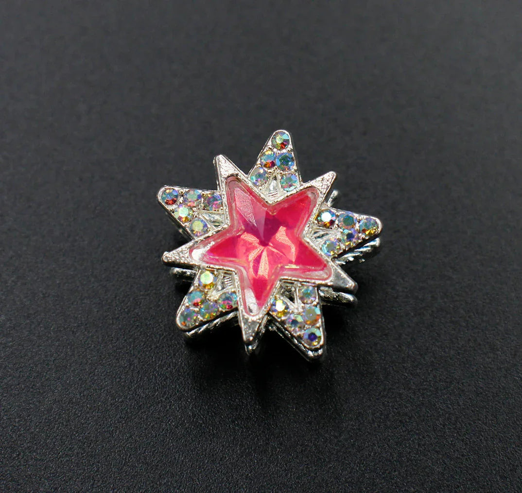 Hollow Double-sided Five-pointed Star Alloy Crystal Diamond Ball