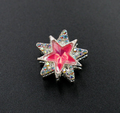 Hollow Double-sided Five-pointed Star Alloy Crystal Diamond Ball