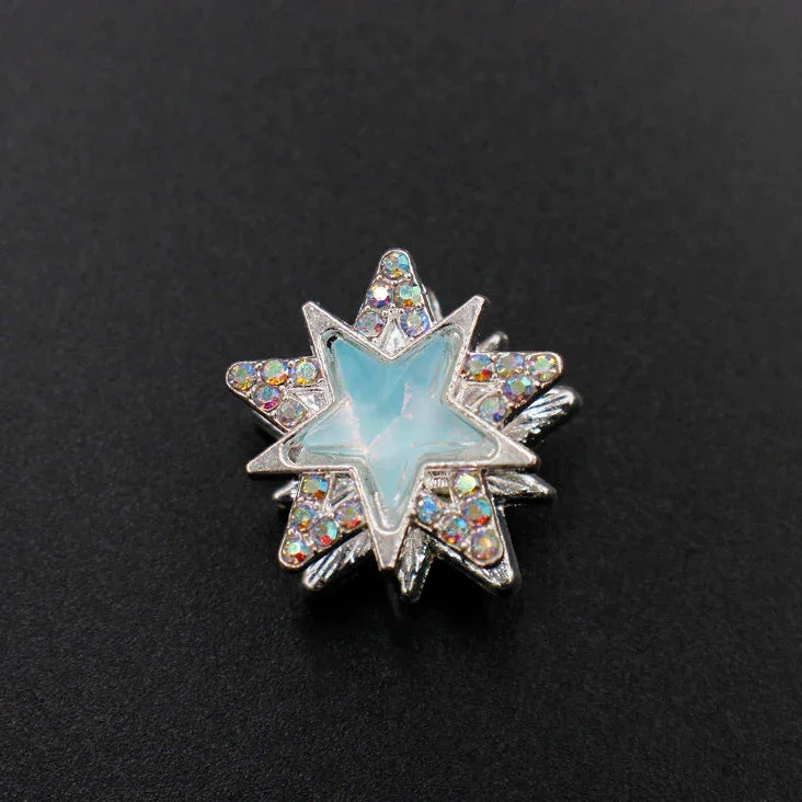 Hollow Double-sided Five-pointed Star Alloy Crystal Diamond Ball