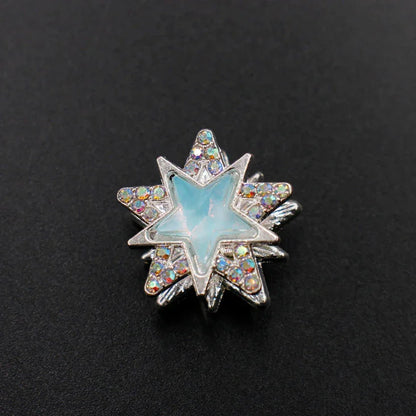 Hollow Double-sided Five-pointed Star Alloy Crystal Diamond Ball