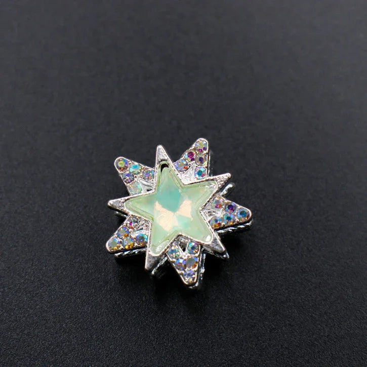 Hollow Double-sided Five-pointed Star Alloy Crystal Diamond Ball