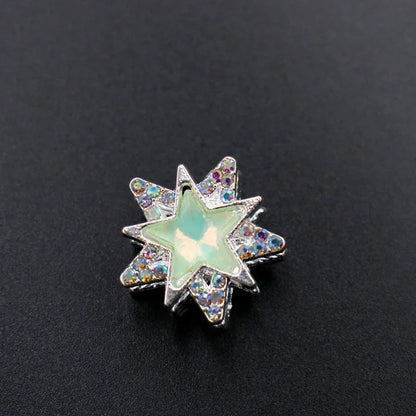Hollow Double-sided Five-pointed Star Alloy Crystal Diamond Ball