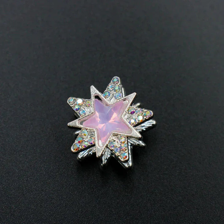 Hollow Double-sided Five-pointed Star Alloy Crystal Diamond Ball