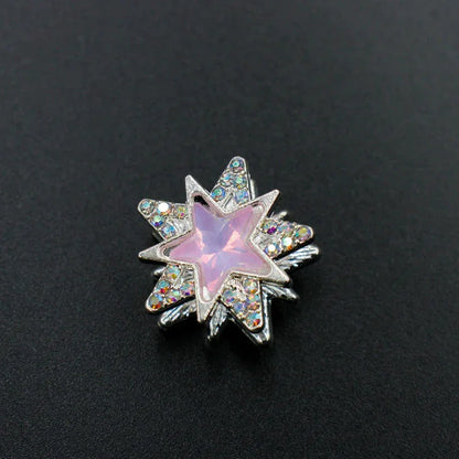 Hollow Double-sided Five-pointed Star Alloy Crystal Diamond Ball