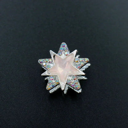 Hollow Double-sided Five-pointed Star Alloy Crystal Diamond Ball