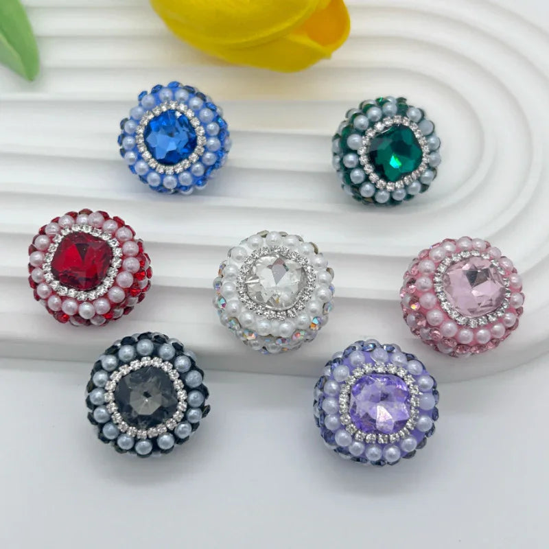 Pearl Round Cake Clay Drill Ball Straight Hole Beads Clay-beads